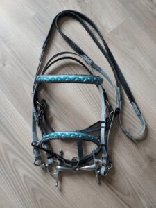 Créations équestres artisanales 2 en 1 bridon-licol en Biothane® ou sangle enduite PVC